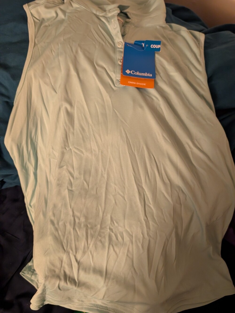 Columbia Sleeveless Omni-Shade Polo - Mint Green